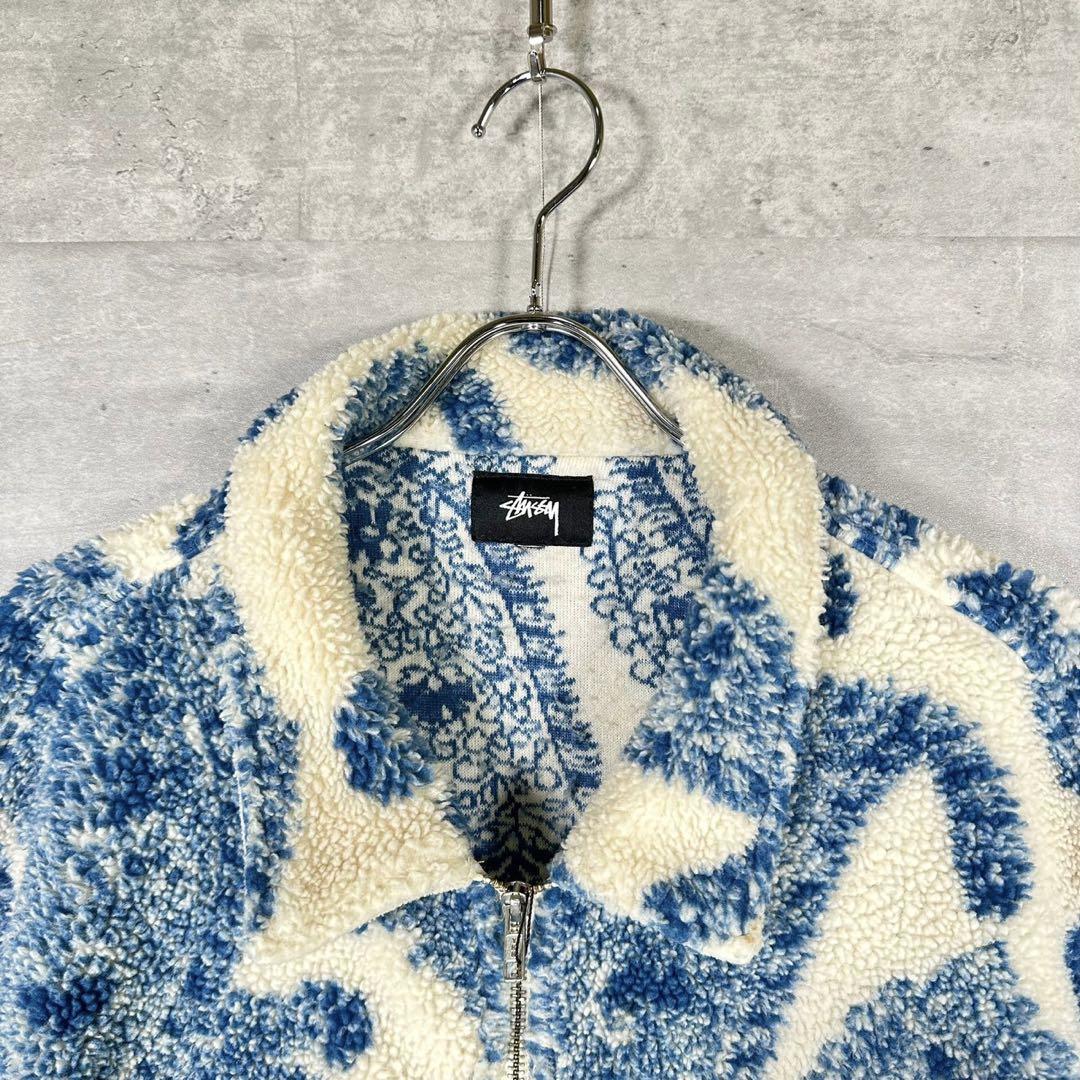 『STUSSY』ステューシー (XL) ビックペイズリー柄ジャケット