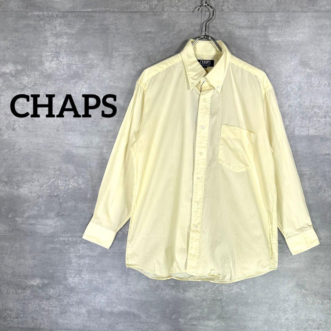 『CHAPS』チャップス (L) ボタンダウン長袖シャツ / イエロー