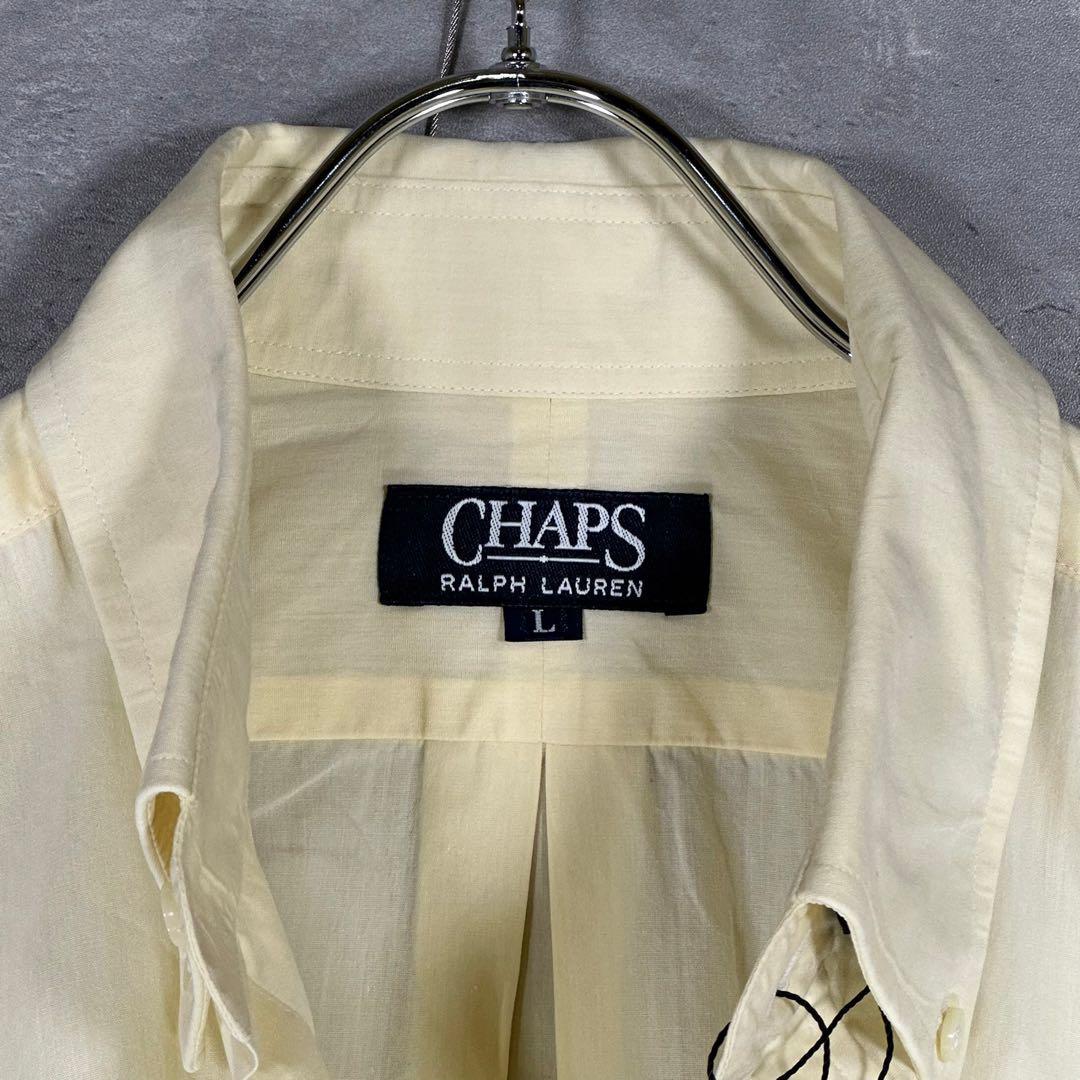 『CHAPS』チャップス (L) ボタンダウン長袖シャツ / イエロー