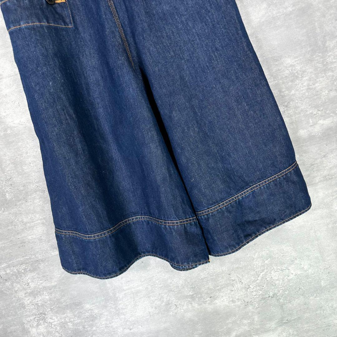 『sacai』サカイ (1) リネン ワイドデニムパンツ