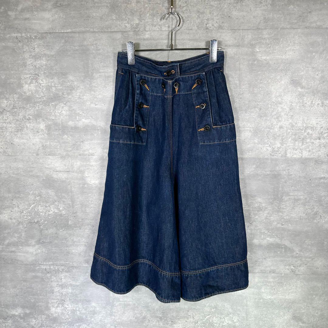 『sacai』サカイ (1) リネン ワイドデニムパンツ