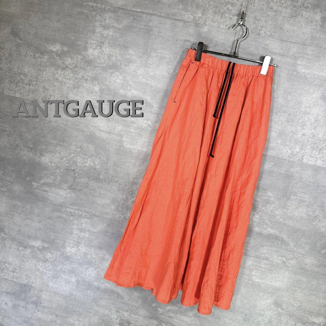 『ANTGAUGE』アントゲージ (M) リネンスカート / オレンジ