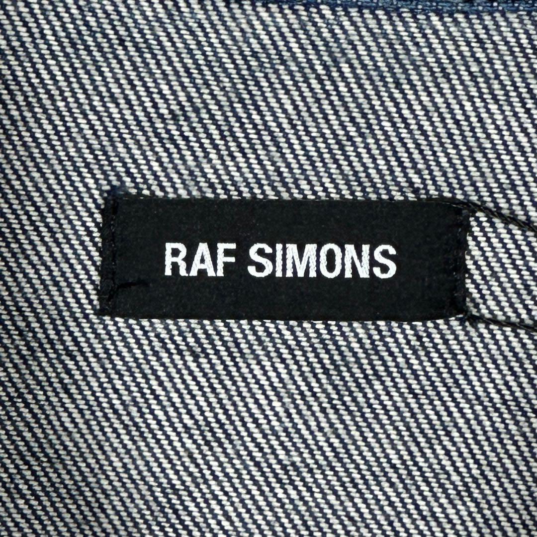 『RAF SIMONS』ラフシモンズ (S) レザーパッチ デニムシャツ
