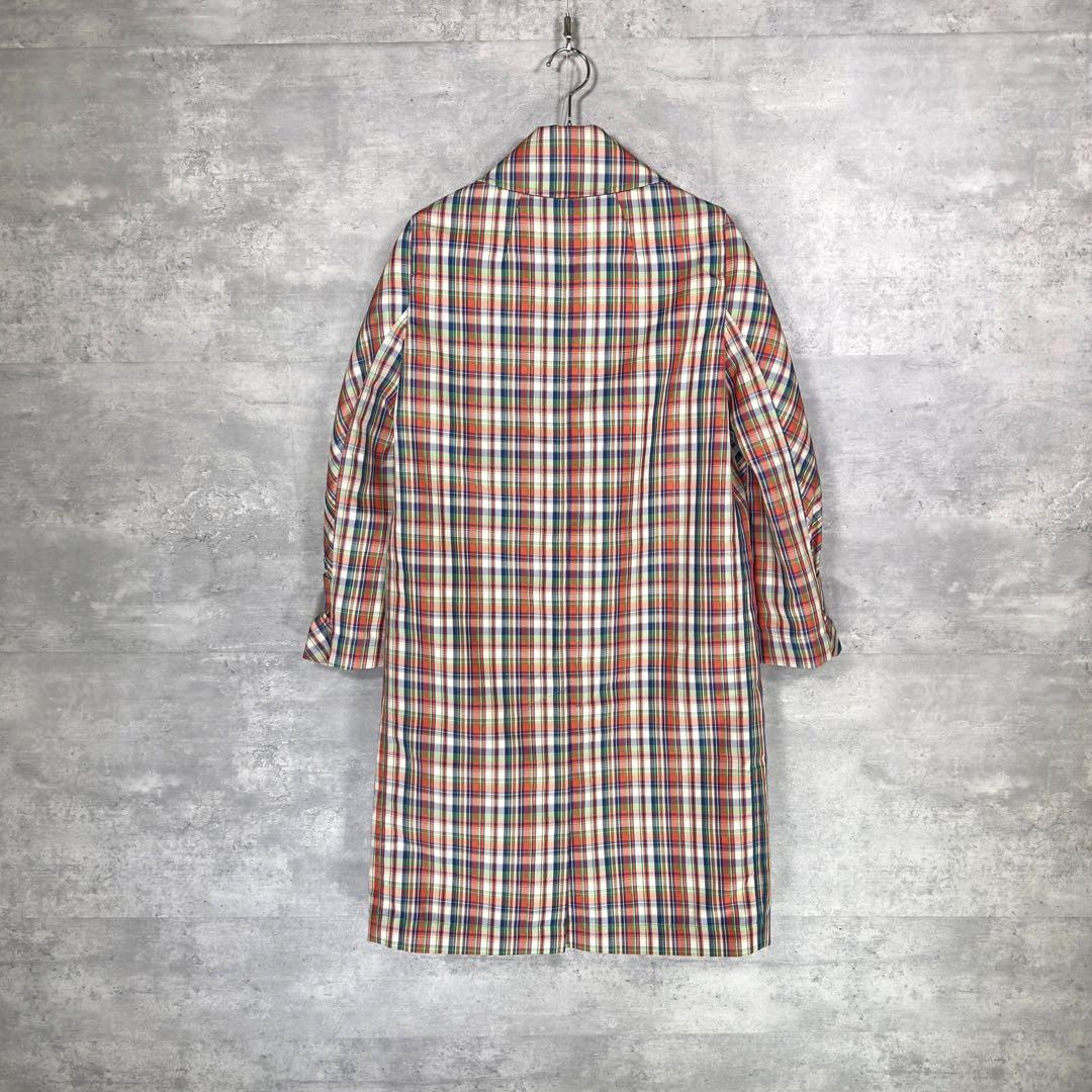 『Burberry』バーバリー (38) チェック柄 ステンカラーコート