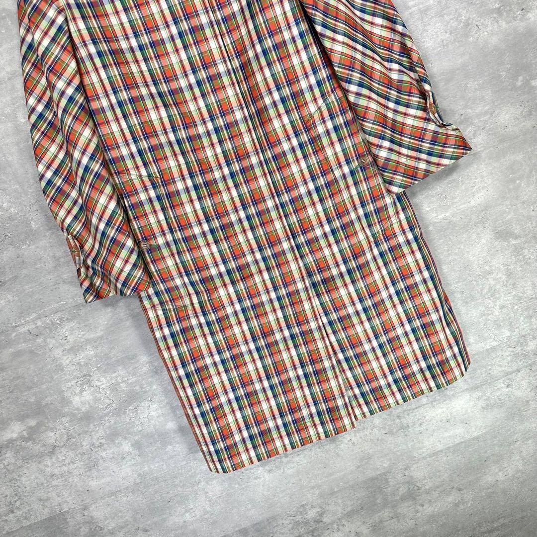 『Burberry』バーバリー (38) チェック柄 ステンカラーコート