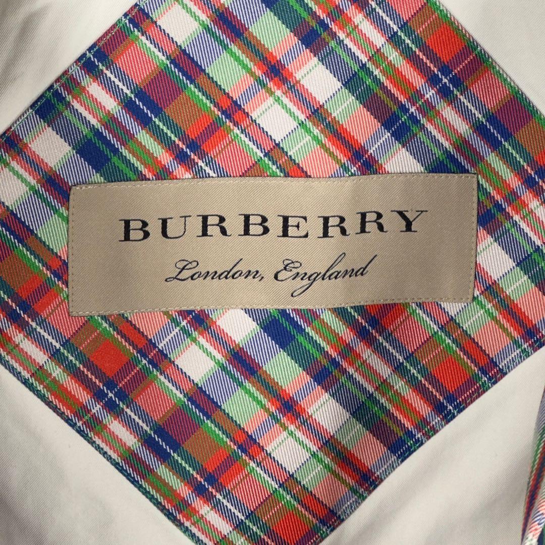 『Burberry』バーバリー (38) チェック柄 ステンカラーコート