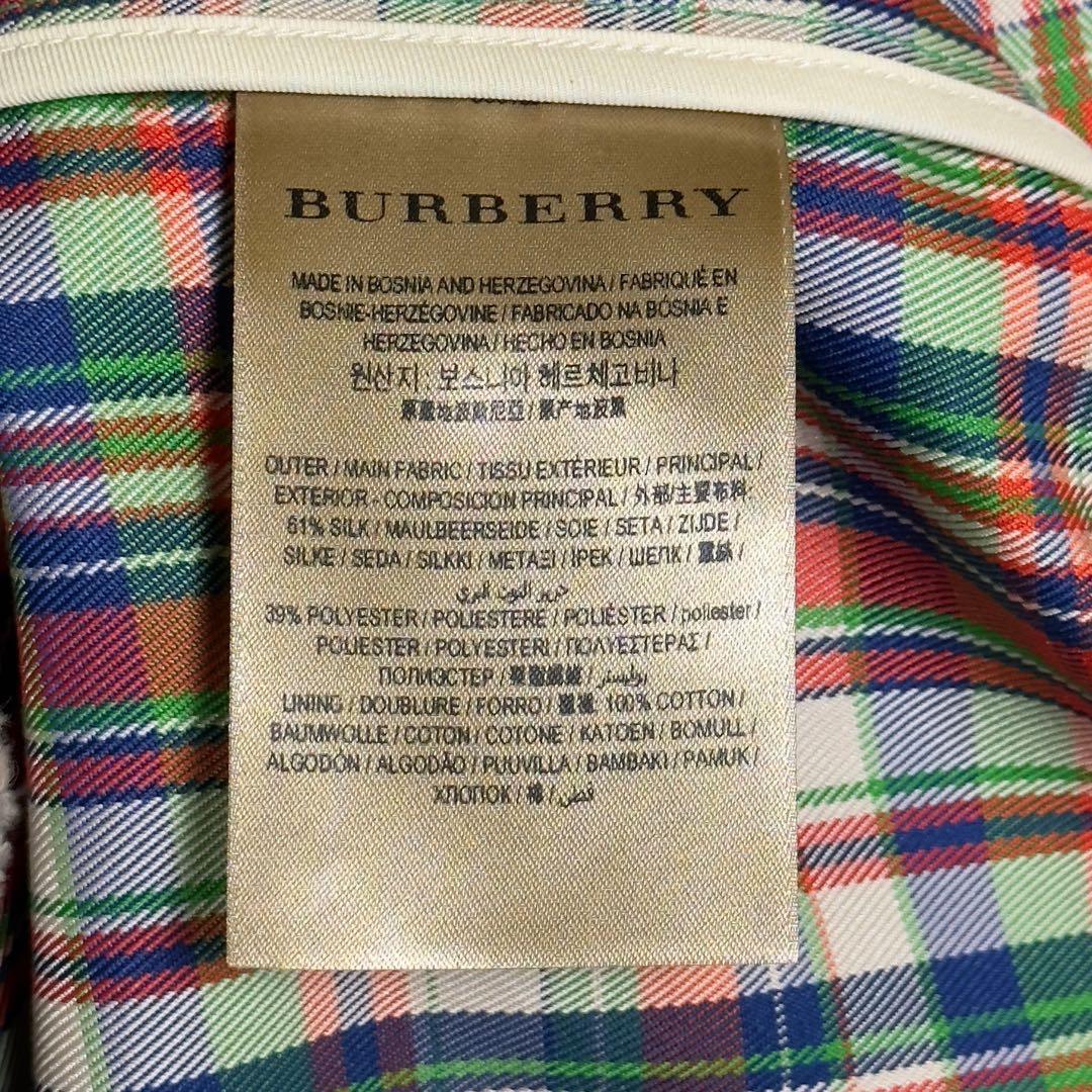 『Burberry』バーバリー (38) チェック柄 ステンカラーコート