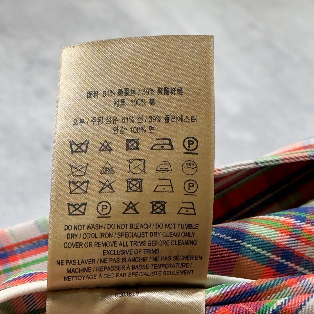 『Burberry』バーバリー (38) チェック柄 ステンカラーコート