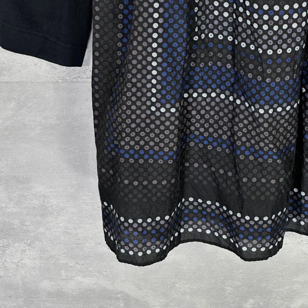 『sacai』ワンピース (2) レース切り替えワンピース / ブラック