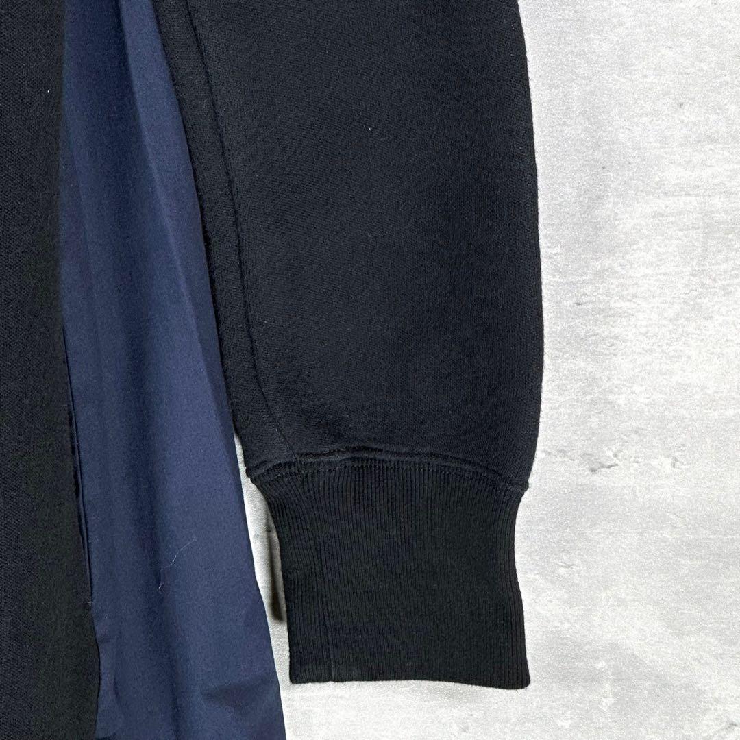『sacai』サカイ (1) スウェット切り替えワンピース / ネイビー