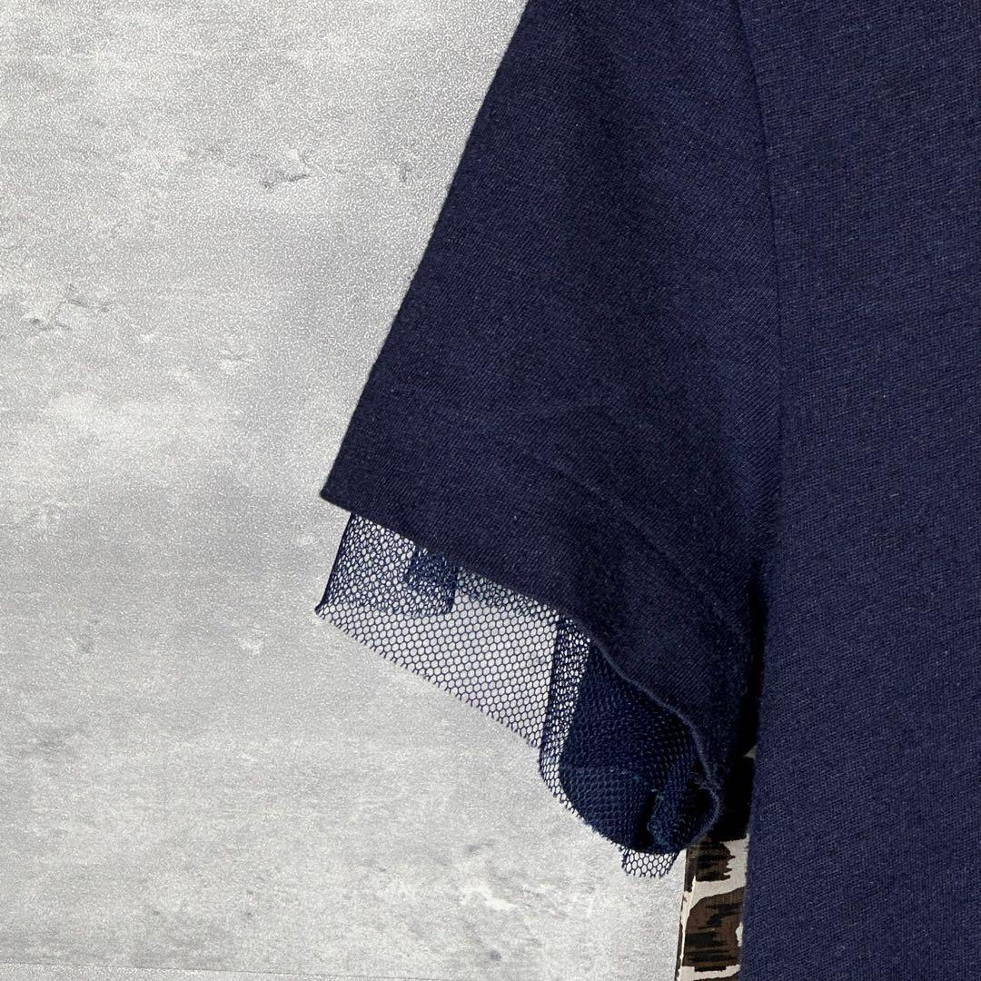 『sacai』サカイ (2) レオパード切り替え チュニックワンピース