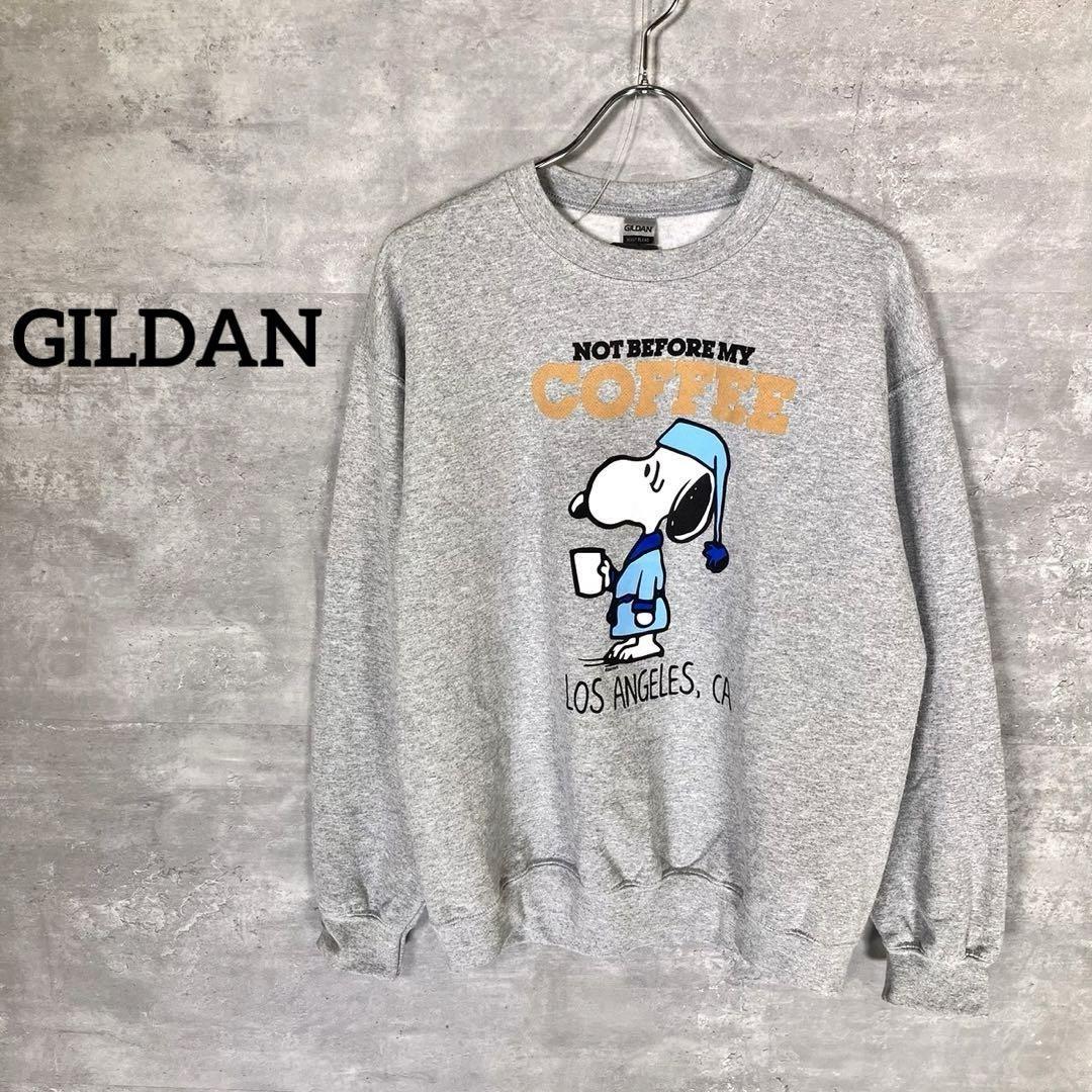 『GILDAN』ギルダン (M) スヌーピープリント スウェット / グレー
