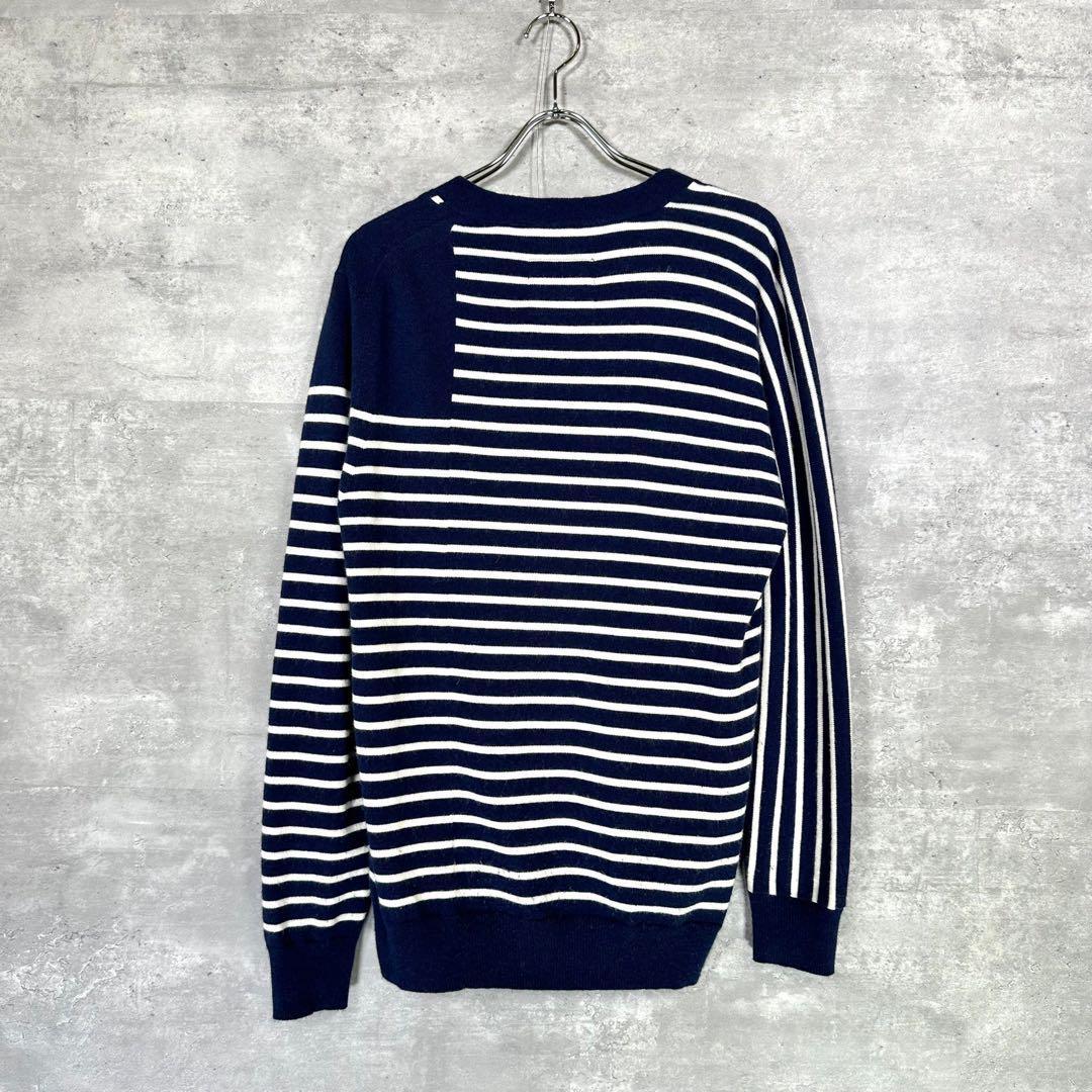 『sacai』サカイ (2) ボーダーカーディガン / ネイビー