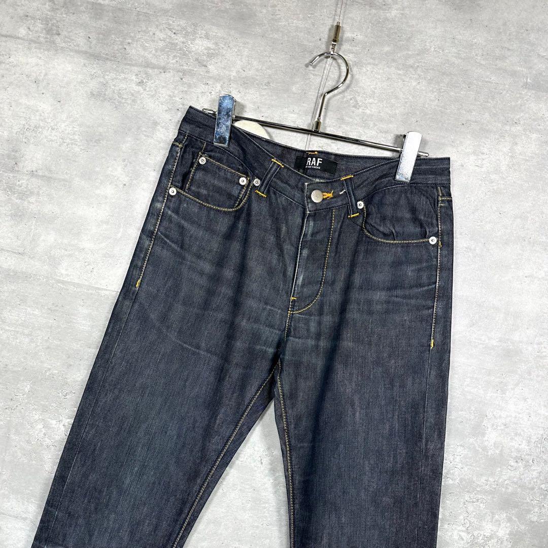 『raf simons』ラフシモンズ (30) レザーパッチ デニムパンツ