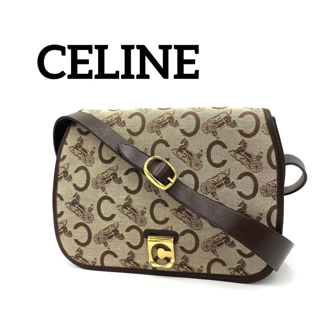 『CELINE』セリーヌ Cマカダム 馬車 ショルダーバック