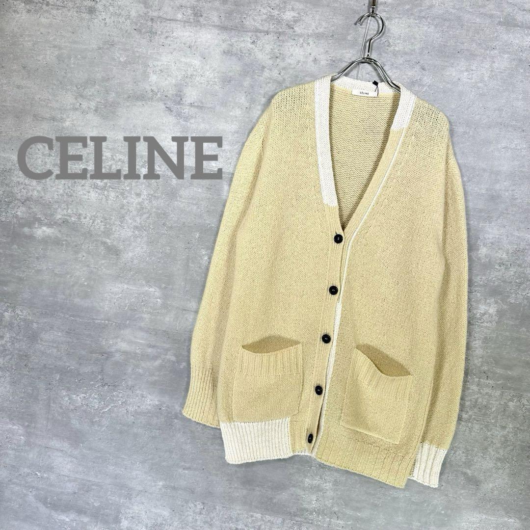 『CELINE』 セリーヌ (M) フィービー期 シルク混 カーディガン