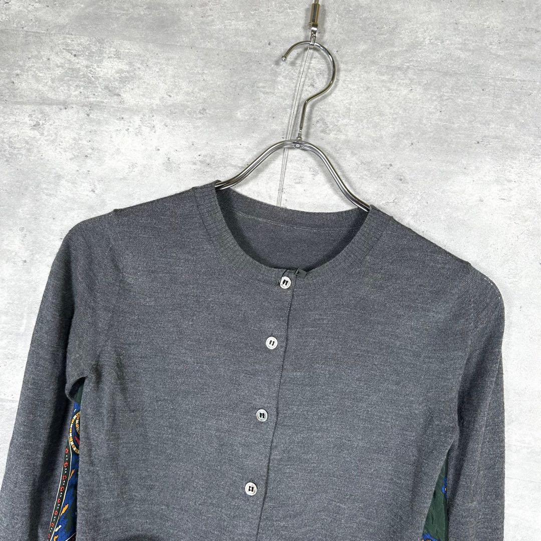 『sacai』サカイ (1) ドッキング ニットカーディガン
