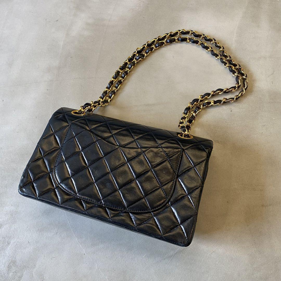 『CHANEL』シャネル マトラッセ23 ダブルフラップチェーンショルダーバッグ