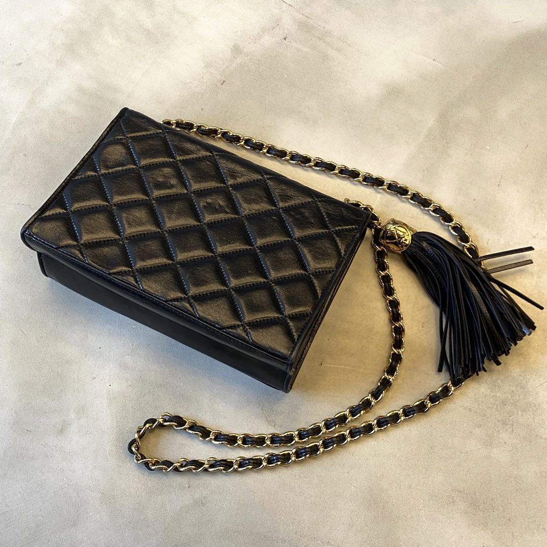 『CHANEL』 シャネル マトラッセ フリンジチェーン ショルダーバッグ