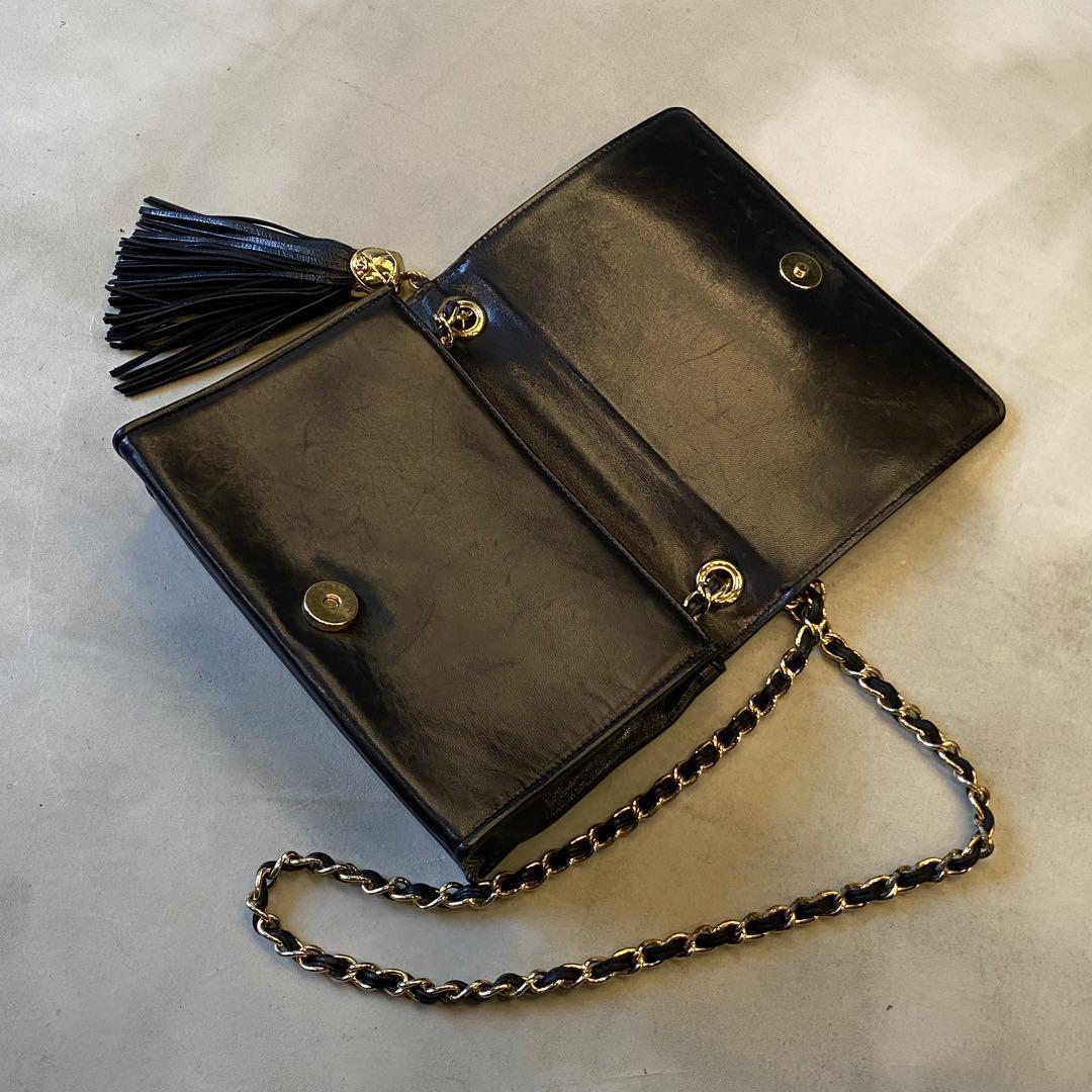 『CHANEL』 シャネル マトラッセ フリンジチェーン ショルダーバッグ