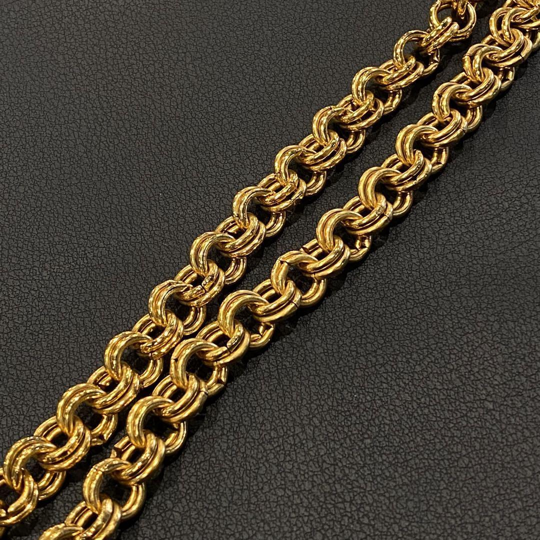 『CHANEL』 シャネル ココマーク ミラーネックレス / ゴールド