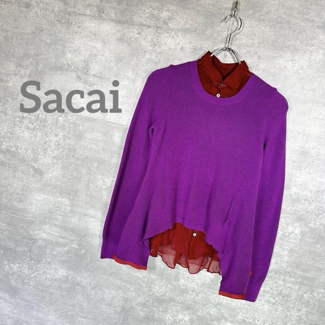 Sacai』 サカイ (2) ニットドッキング シアーシャツ ブラウス – collect. online store