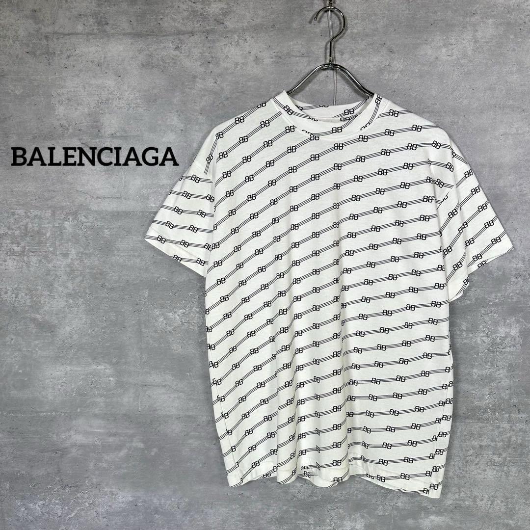 『BALENCIAGA』バレンシアガ (S) 総柄 Tシャツ