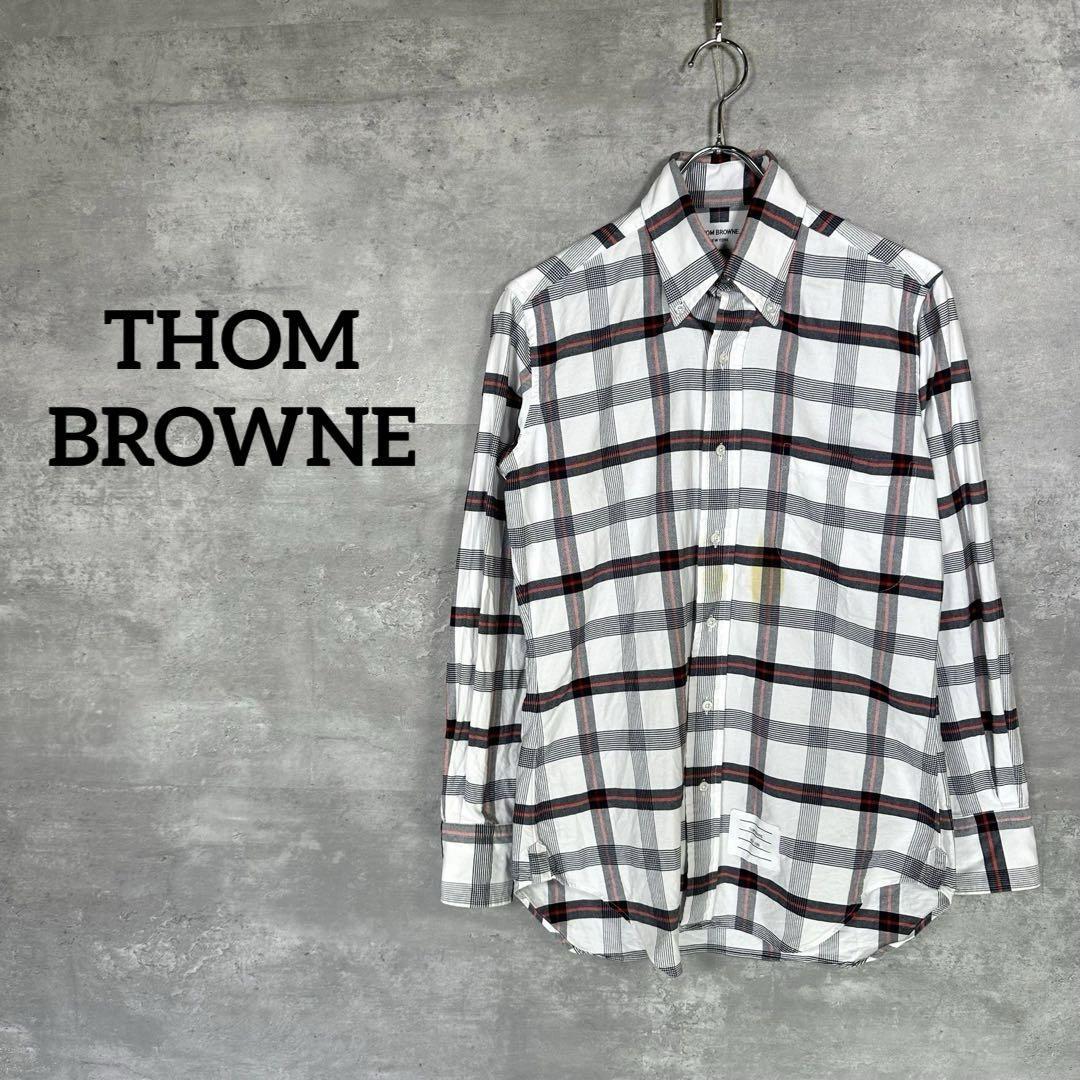 『THOM BROWNE.』 トムブラウン チェック柄 ボタンダウンシャツ