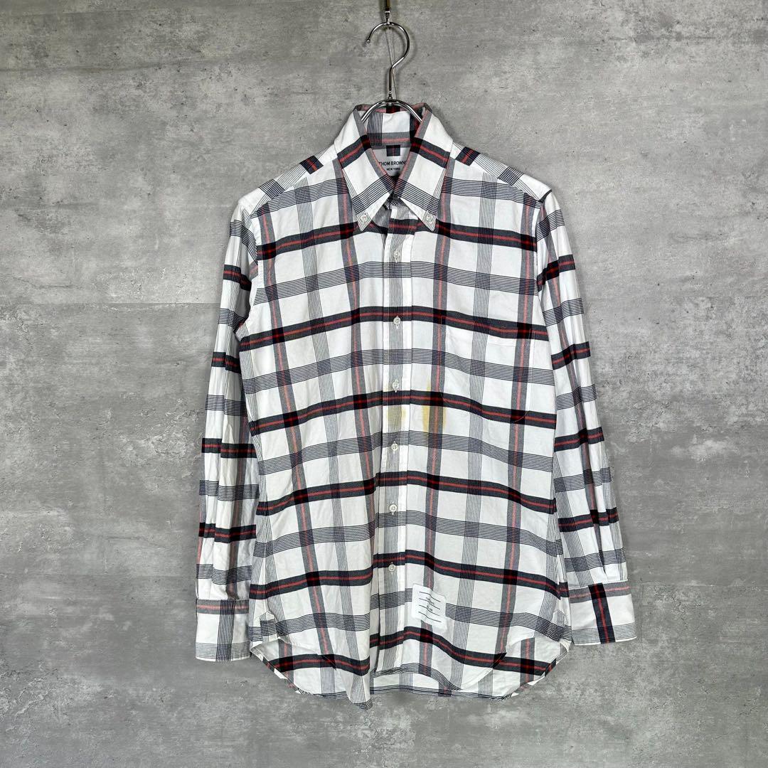 『THOM BROWNE.』 トムブラウン チェック柄 ボタンダウンシャツ