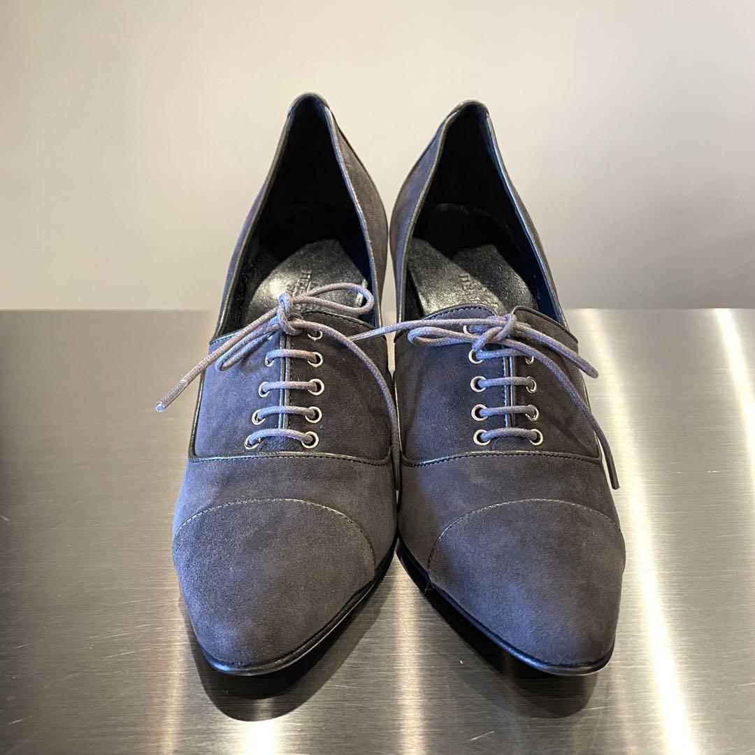 『HERMES』 エルメス (35.5) スウェード ヒールパンプス