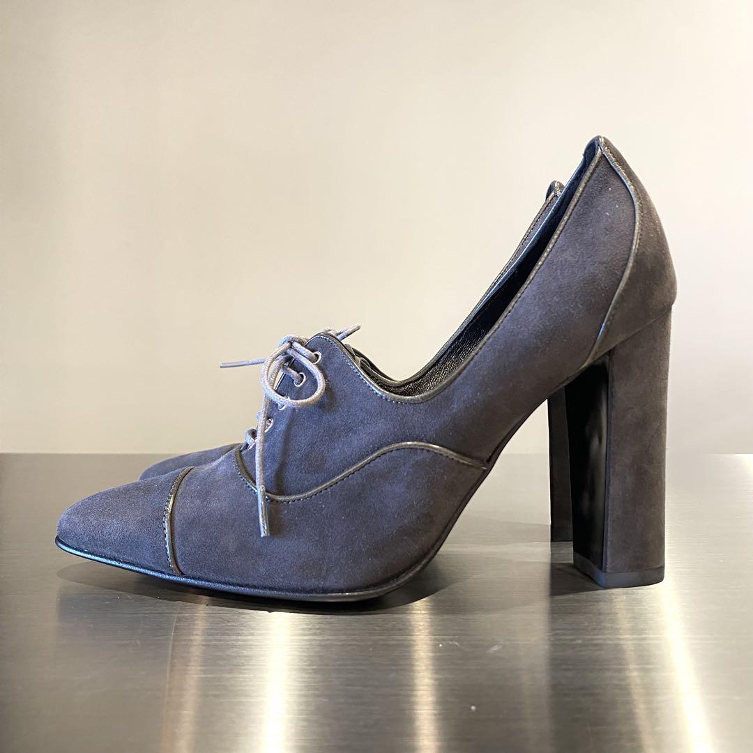 『HERMES』 エルメス (35.5) スウェード ヒールパンプス