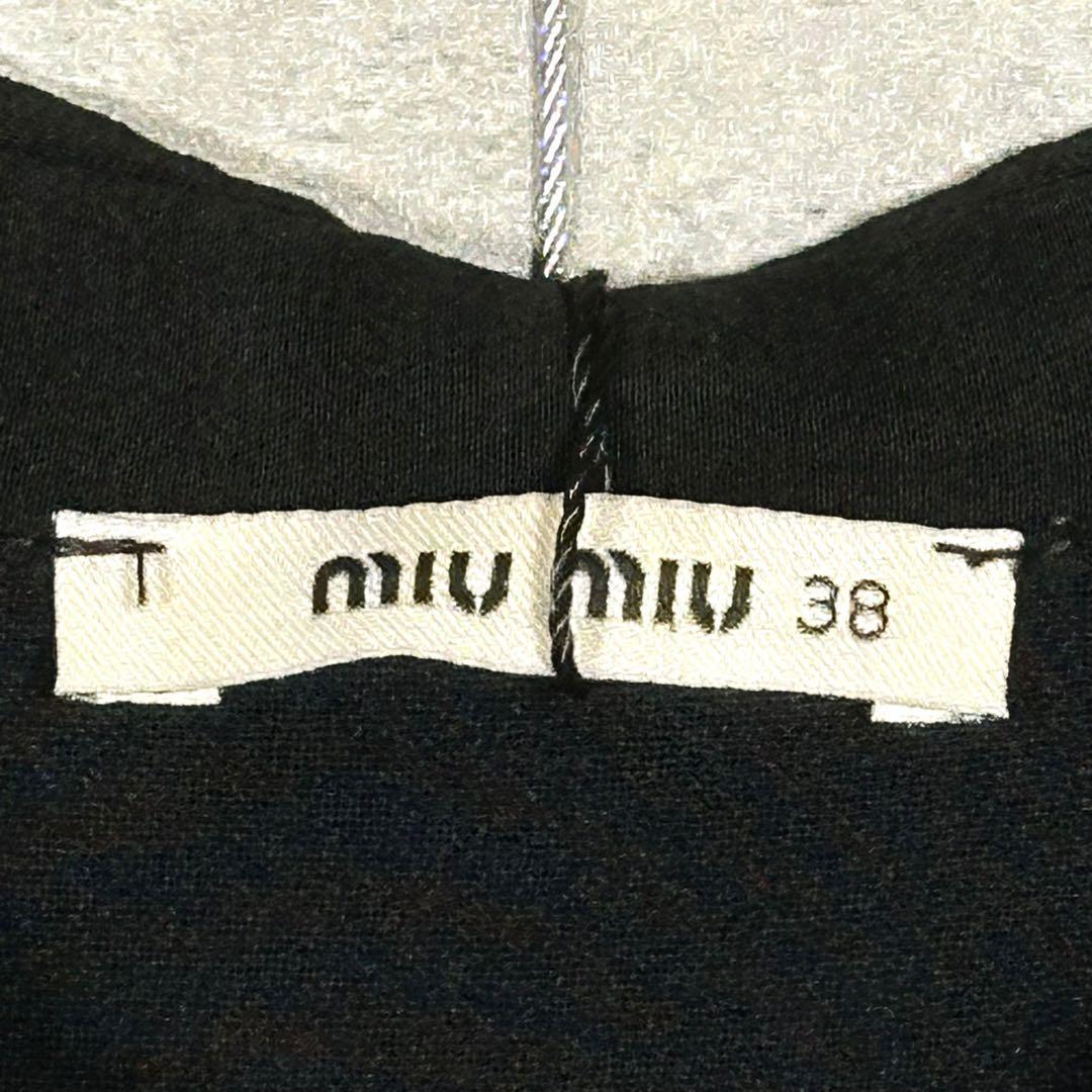 『miu miu』ミュウミュウ (38) 長袖ワンピース / ブラック