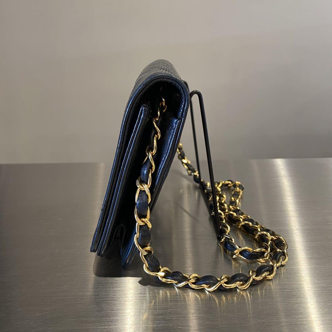 『CHANEL』シャネル マトラッセ チェーンレザー ショルダーバッグ