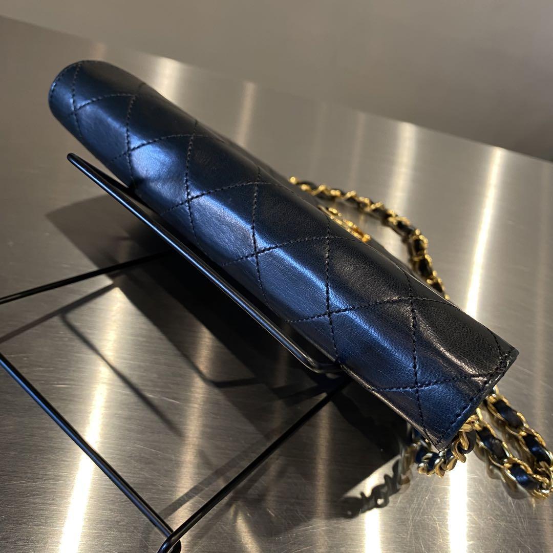 『CHANEL』シャネル マトラッセ チェーンレザー ショルダーバッグ