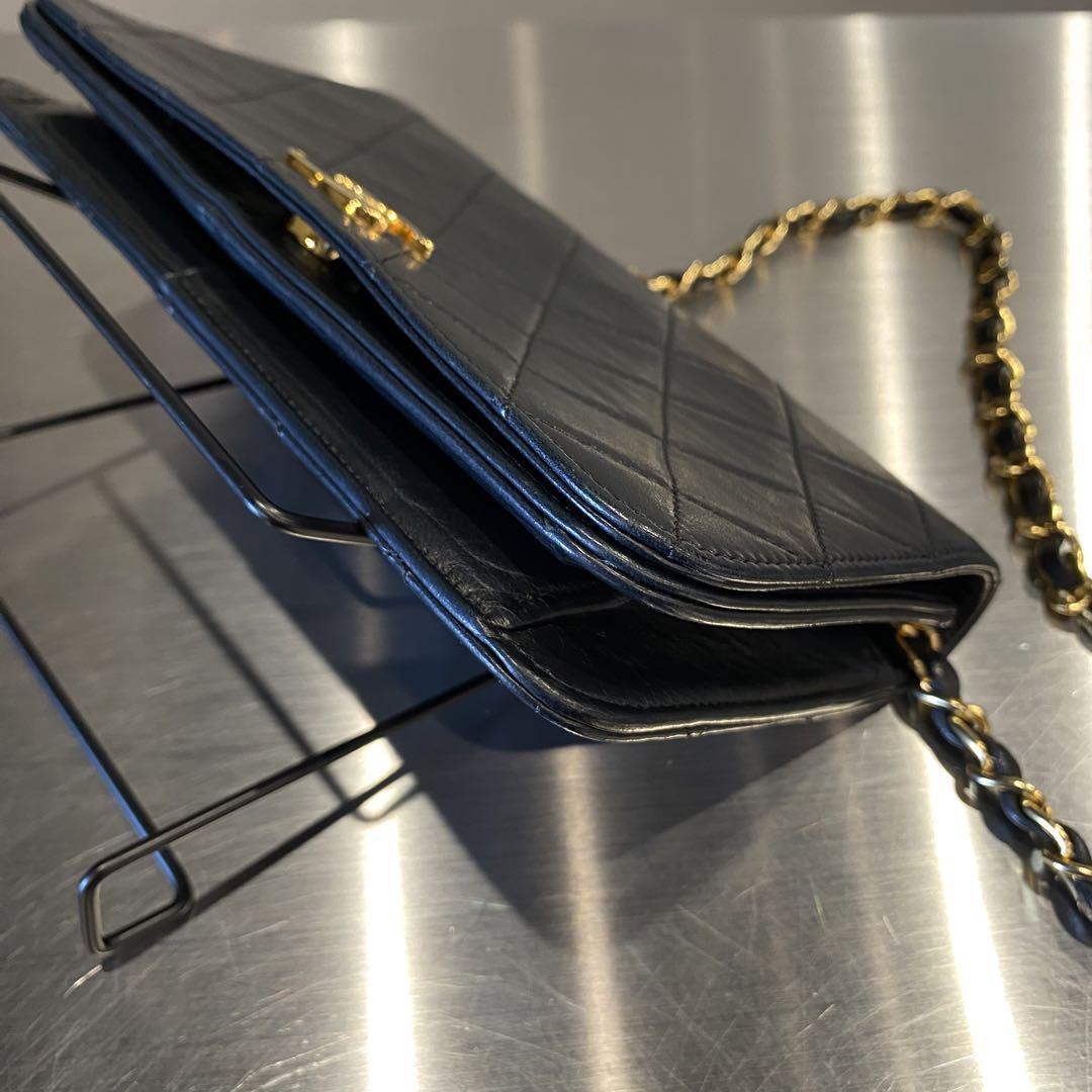 『CHANEL』シャネル マトラッセ チェーンレザー ショルダーバッグ