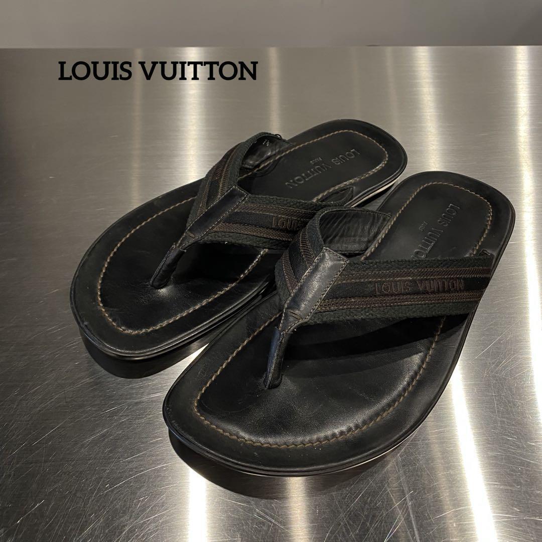 『LOUIS VUITTON』ルイヴィトン (7.5) レザービーチサンダル