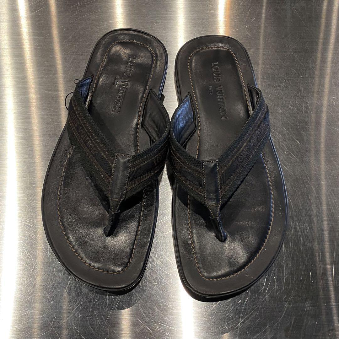 『LOUIS VUITTON』ルイヴィトン (7.5) レザービーチサンダル