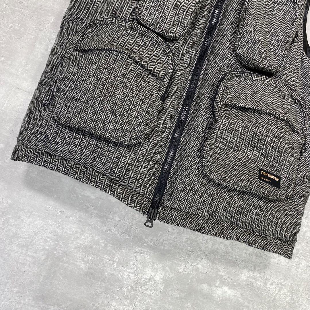 『TIGHTBOOTH』タイトブース(M)ツイード ダウンベスト