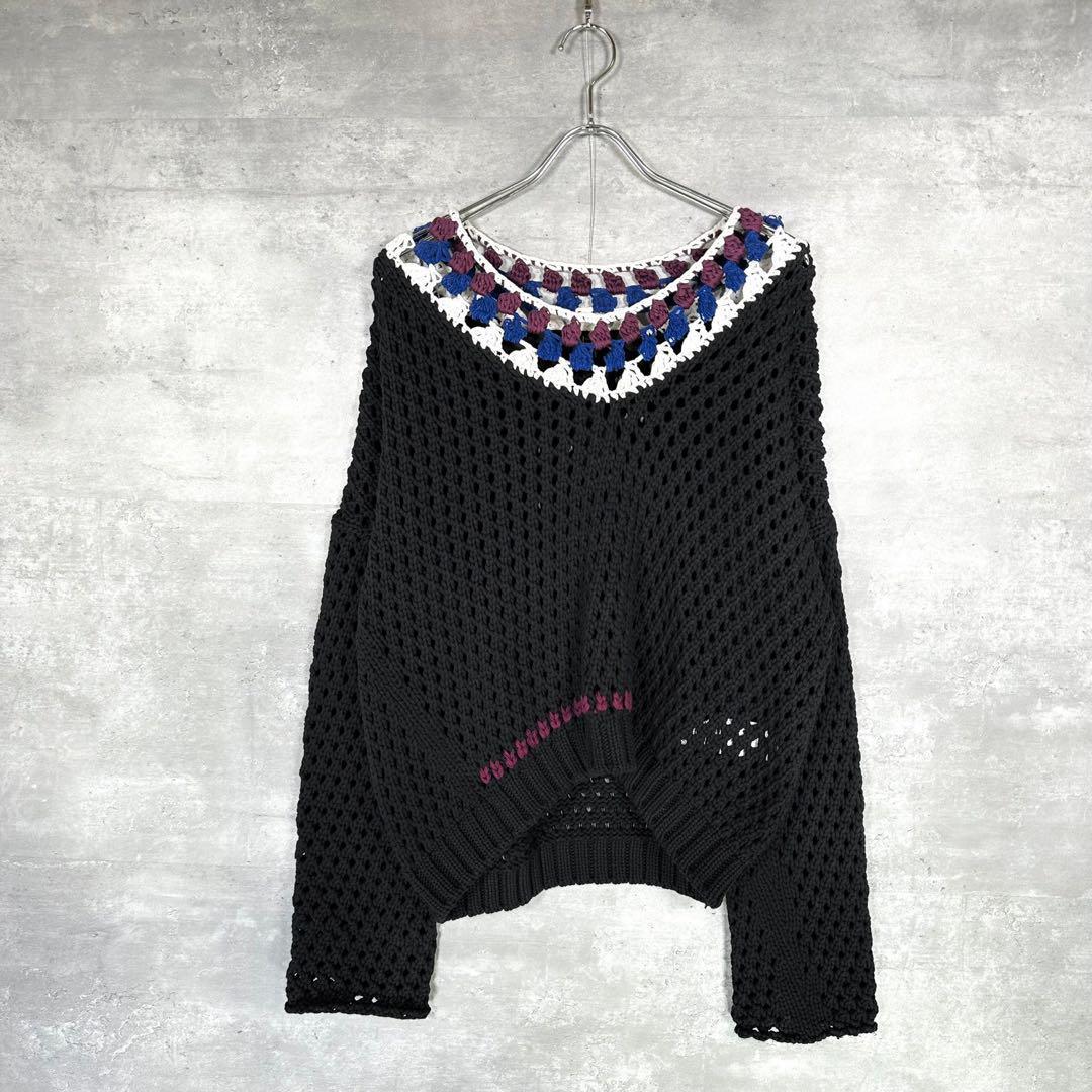 『N°21』 ヌメロヴェントゥーノ (48) メッシュ編みシースルーニット