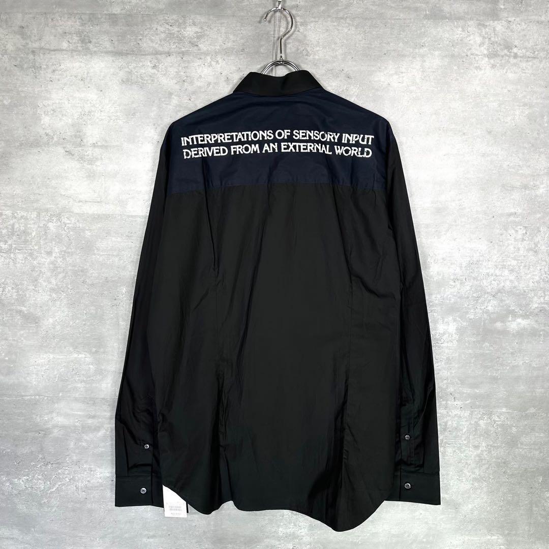 『RAF SIMONS』 ラフシモンズ (S) バイカラー 長袖シャツ