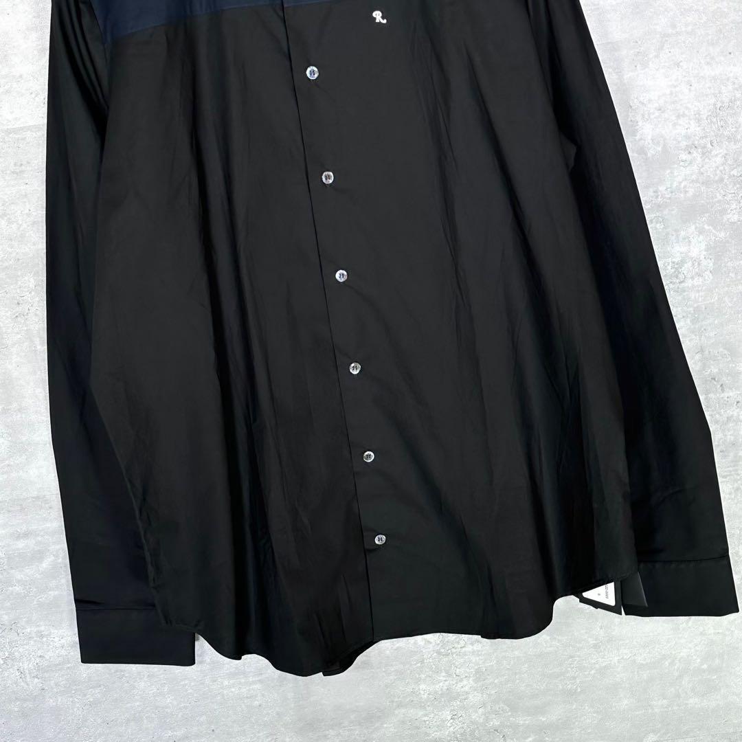 『RAF SIMONS』 ラフシモンズ (S) バイカラー 長袖シャツ