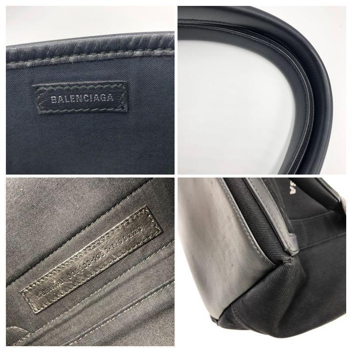 『BALENCIAGA』バレンシアガ ネイビーカバス S ハンドバック