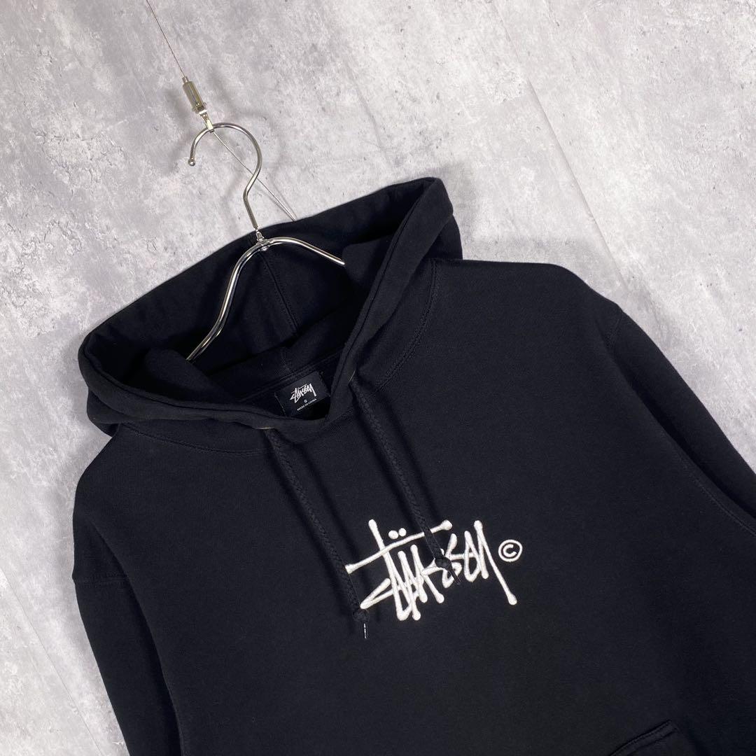 『STUSSY』ステューシー (S) フロントロゴ刺繍 プルオーバーフーディー