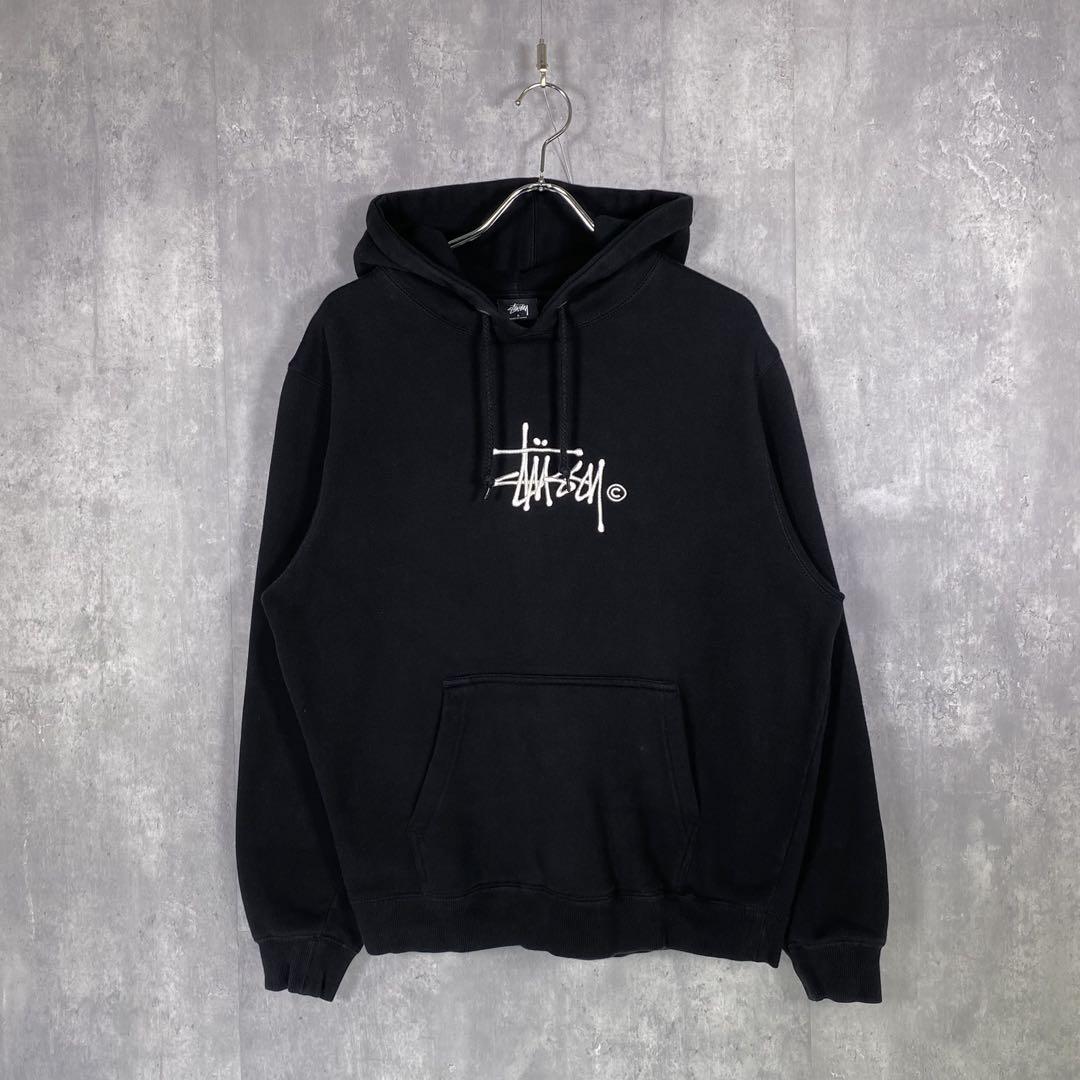 『STUSSY』ステューシー (S) フロントロゴ刺繍 プルオーバーフーディー