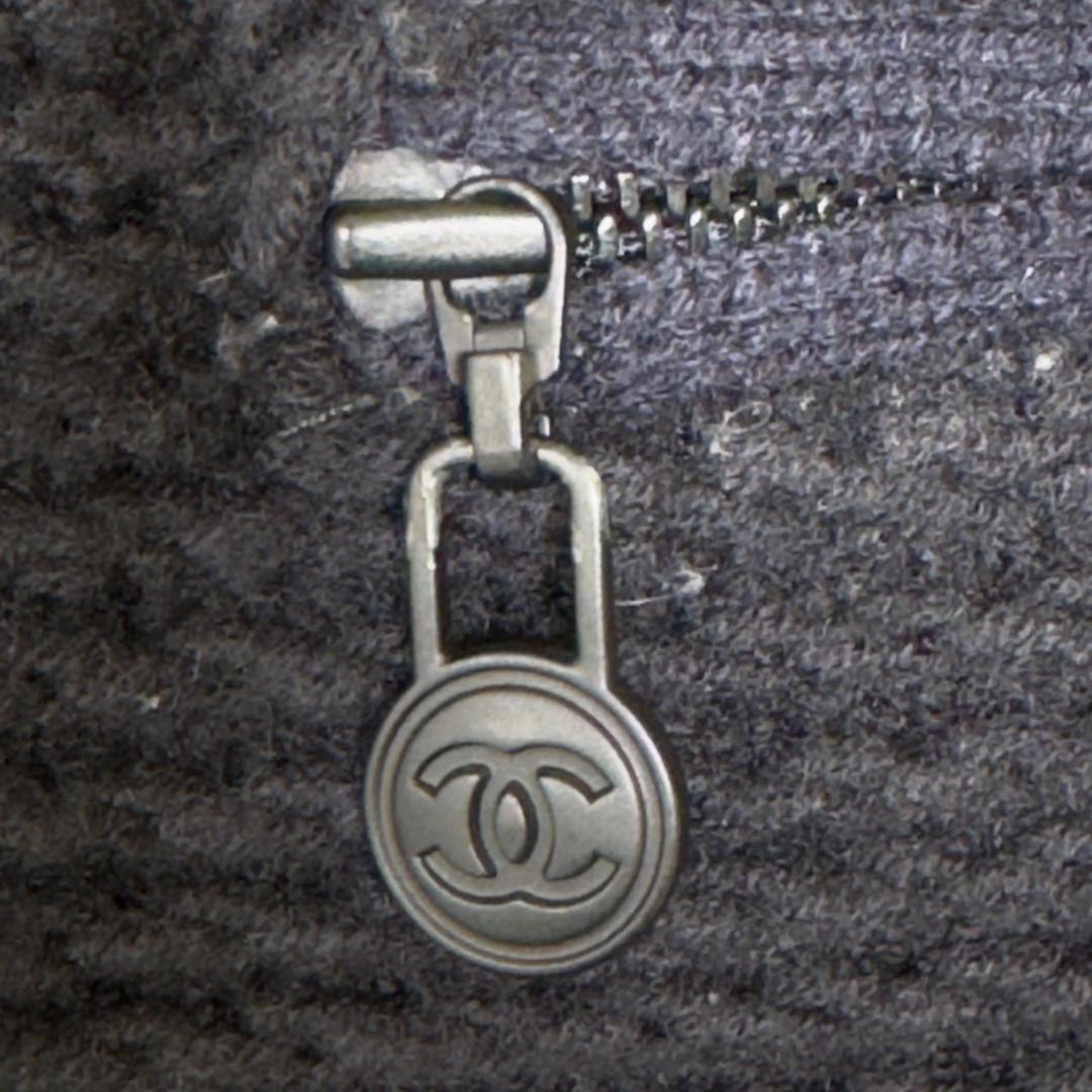 『CHANEL』シャネル (36) ニット切替ミニ丈スカート