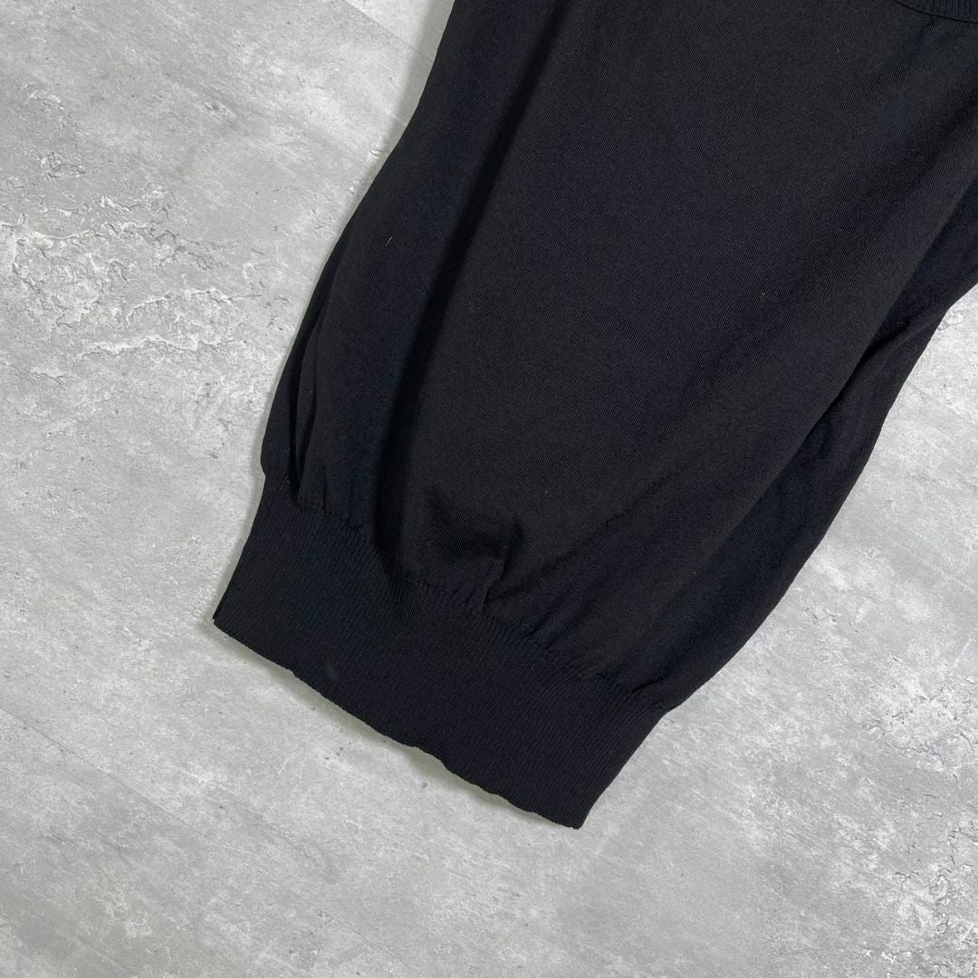 『GUCCI』グッチ (S) リブネックノースリーブニット