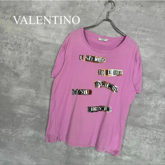 『VALENTINO』ヴァレンティノ (L) プリントTシャツ