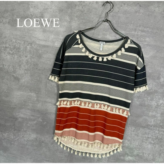 『LOEWE』ロエベ (S) エスニックボーダーTシャツ