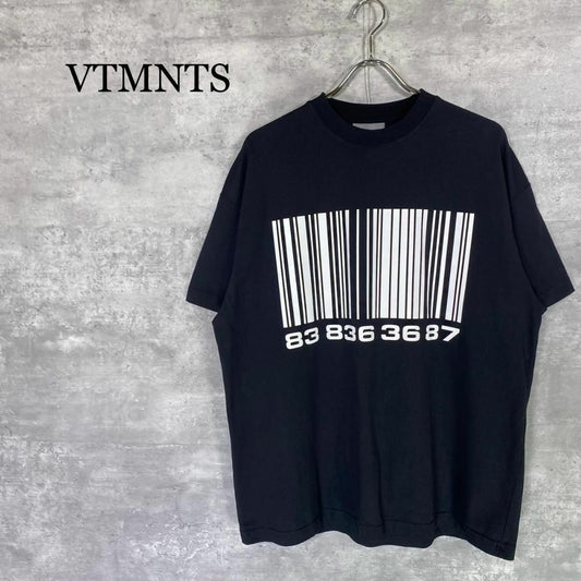 『VTMNTS』ヴェトモン (S) バーコード 半袖Tシャツ