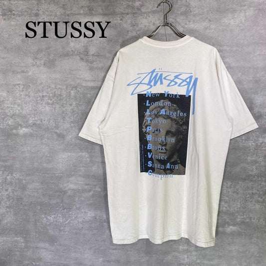 『STUSSY』ステューシー (XL) バックプリント半袖Tシャツ